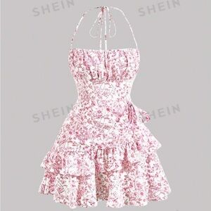 Pink and White Milk maid dress